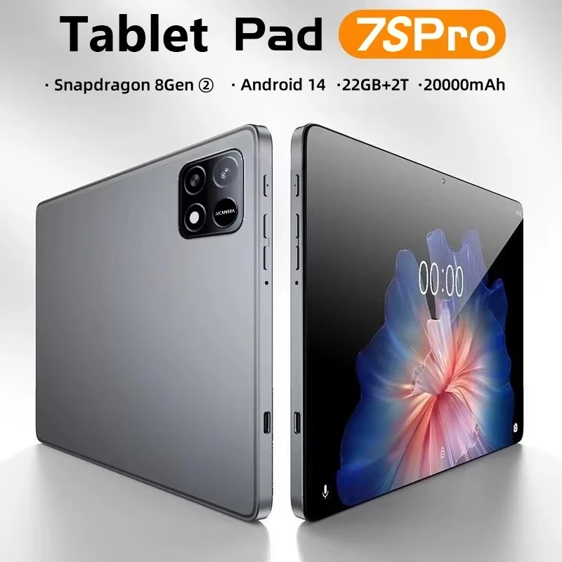 

New Original Pad 7S Pro Tablet Snapdragon 8 Gen 2 Android 14 22GB+2TB 5G Dual SIM 20000mAh 11inch HD 4K WiFi GPS Gaming Tab PC