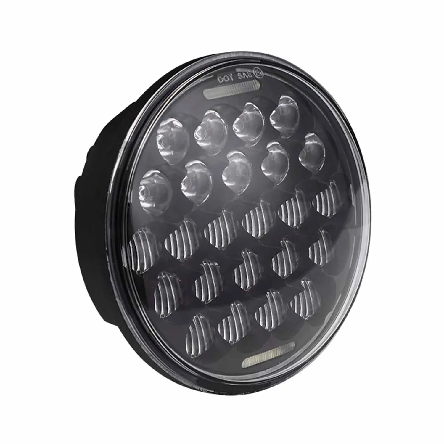 1pc 5.75 Inch Round 5D Black LED Headlight H4 socket High Low Beam DRL for Motorcycle