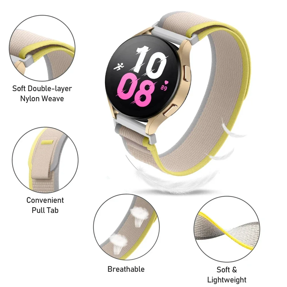 20/22mm Band For Samsung Galaxy Watch 4 6 40mm 44mm 6 Classic 43mm 47mm 5 Pro 45mm Nylon Coorea Bracelet HUAWEI Watch GT 2 Strap image 3