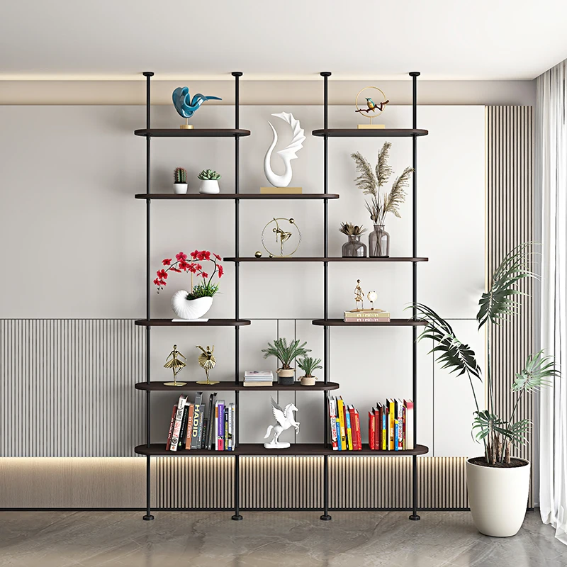 Shelf Living room Bookshelf Irregular decoration Medium antique floor partition Minimalist display shelf