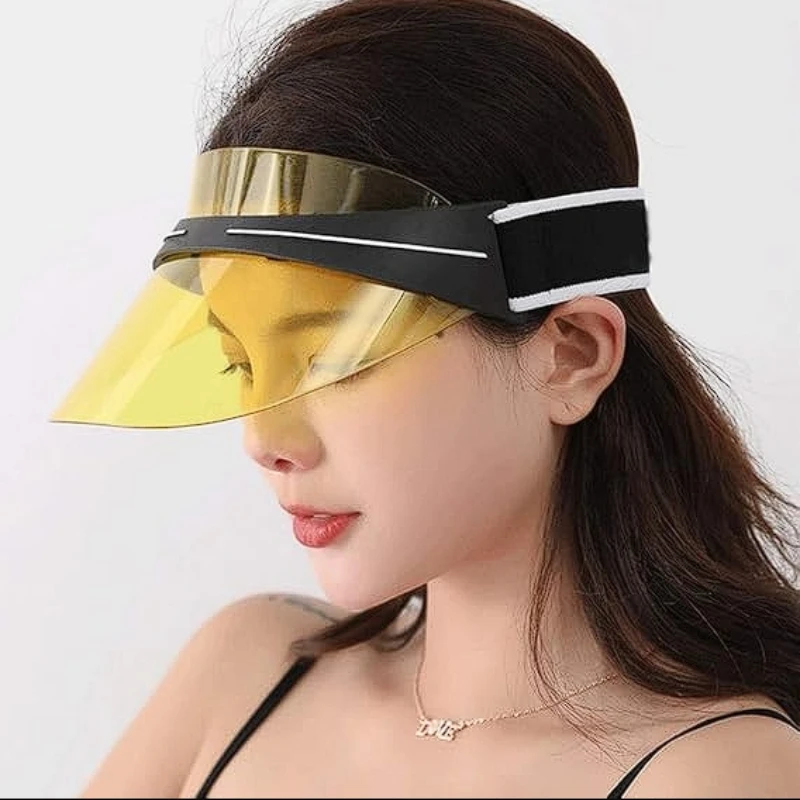 

Yellow sun hat PVC casual sports golf women's hat men's scratch resistant breathable fashionable outdoor travel beach neutral