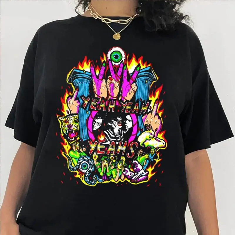 Rare Yeah Yeahs Men Black All Size T shirt