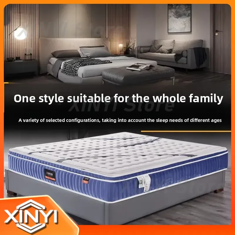 Latex Pocket Spring Mattress for Orthopedic Medium Firm Support Natural Jute Fiber Spine Alignment Mattress for Bedroom Home