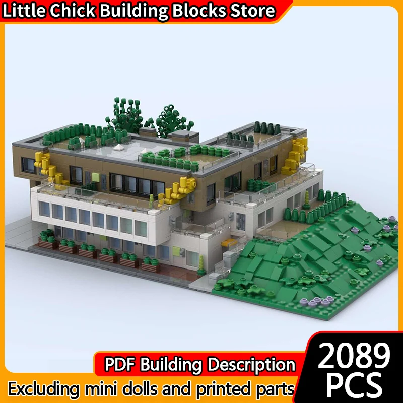 

Модель City Street View MOC, строительные кирпичи Wernersholm, квартира, модульная технология, детские праздничные подарки, сборка игрушек, костюм