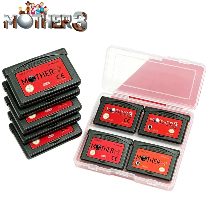 HOT GBA Mother Series Game Cartridge 32-Bit Video Game Console Card Mother 1 2 3 USA/EUR/Version Gray Shell for GBA NDS