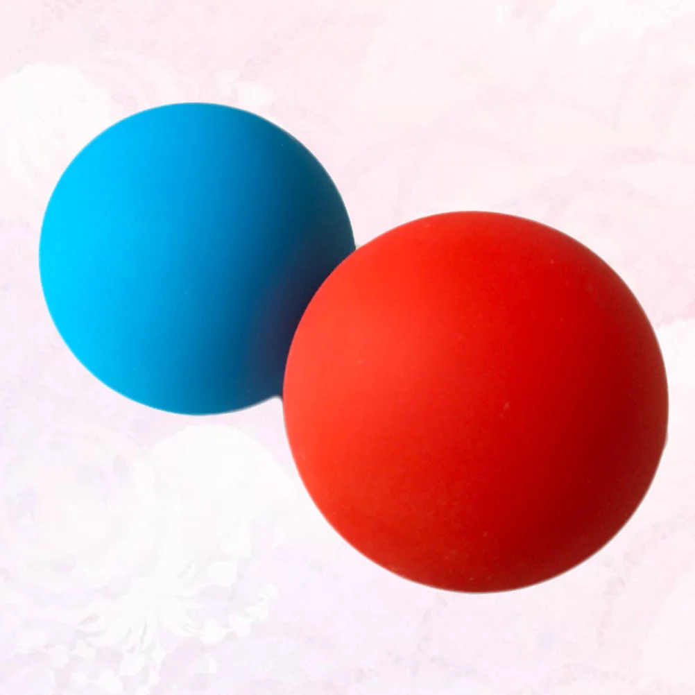 

2Pcs Silicone Massage Balls Yoga Muscle Rollers for Myofascial Release Sore Muscle Relief Physical Therapy Pilates Recovery Red