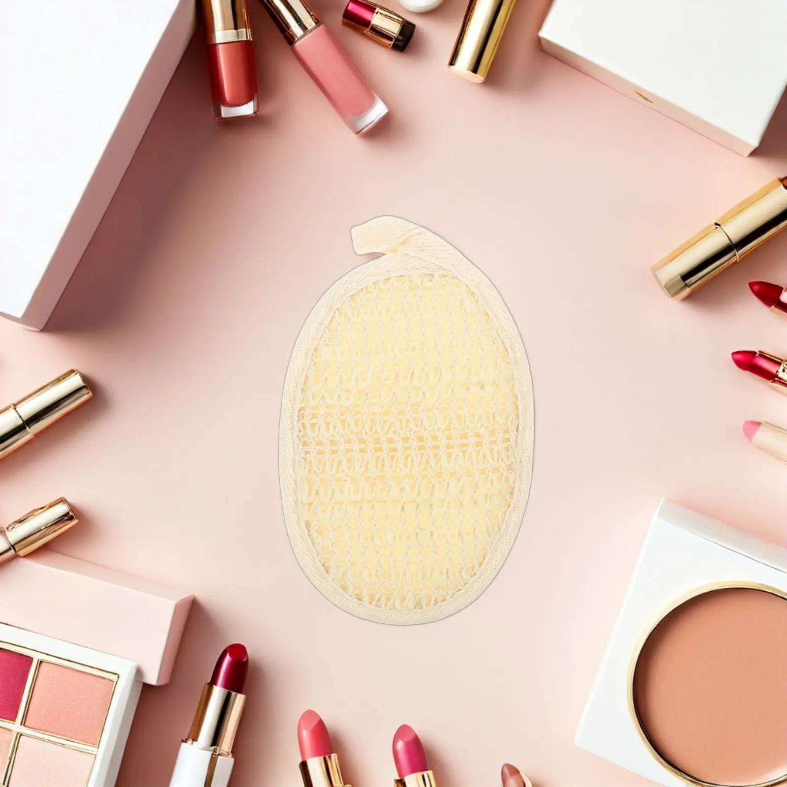 

8Pcs Soft Natural Loofah Exfoliating Body Scrubber Pads Shower Bath Deep Cleansing Pads for Face Makeup Remover All Skin