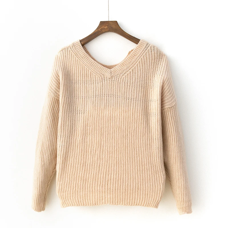 

Warm Winter New Sle Women's V-ne Long Sve Camere Overhead Sweater Sweet Sle Straight Cut Long Sve Regular Length