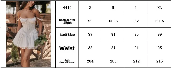 White Lace Patchwork Slip Dress Waist Slimming Backless Pure Desire Style Women's Dress