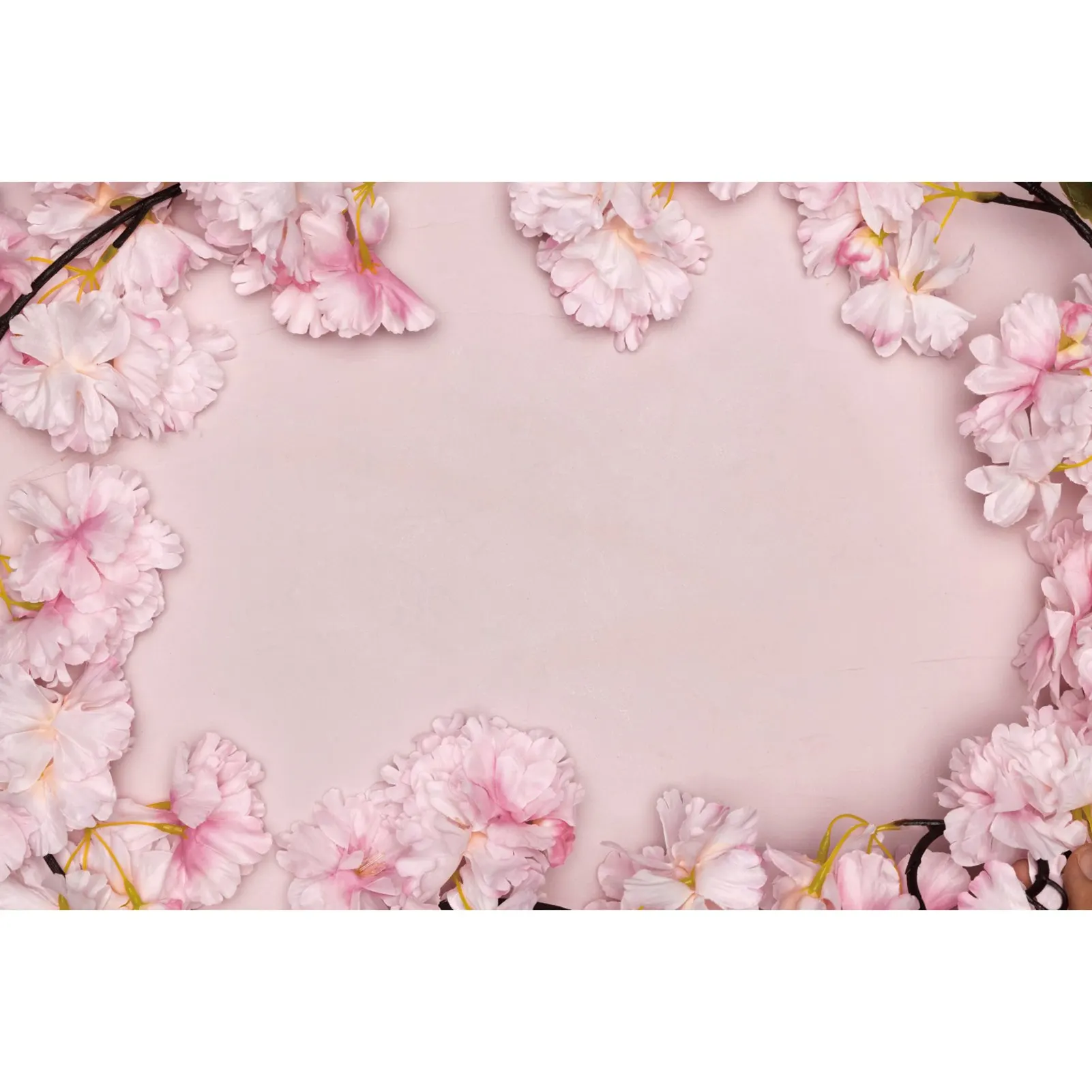 Pink Flowers Wall Photography Backdrops Spring Party Baby Shower Ins Style Birthday Wedding Custom Children Photo Backgrounds