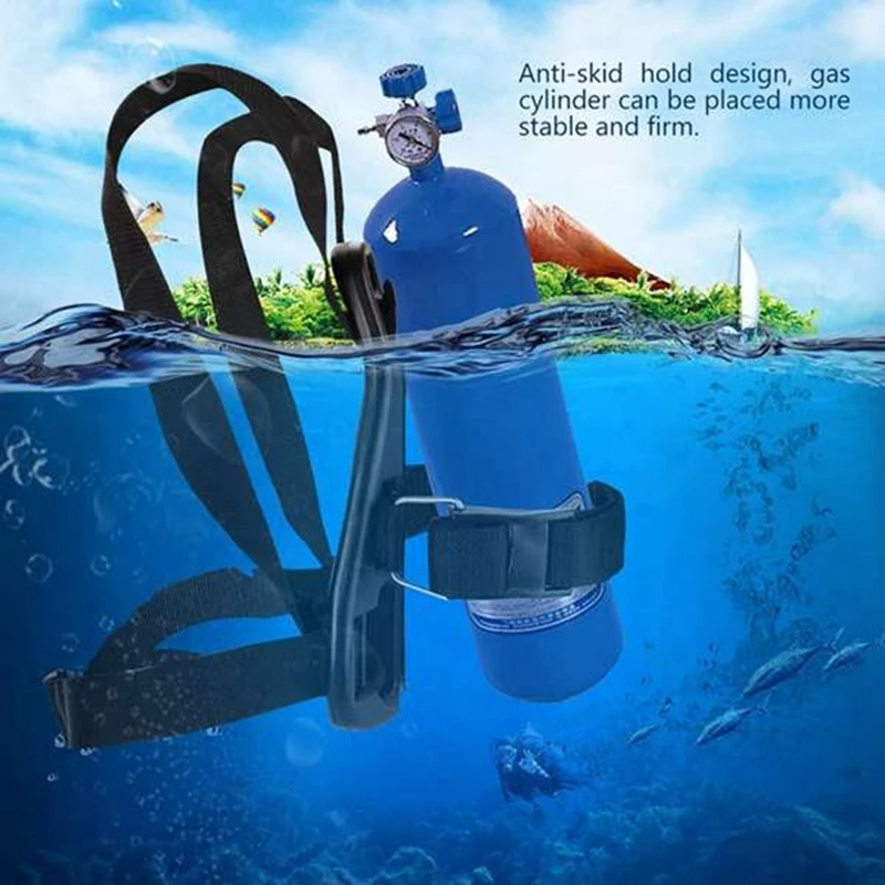 Scuba Diving Air Tank Backpack Diving Single Oxygen Tank Diving Vest Backpack Holder Snorkeling 2Pcs