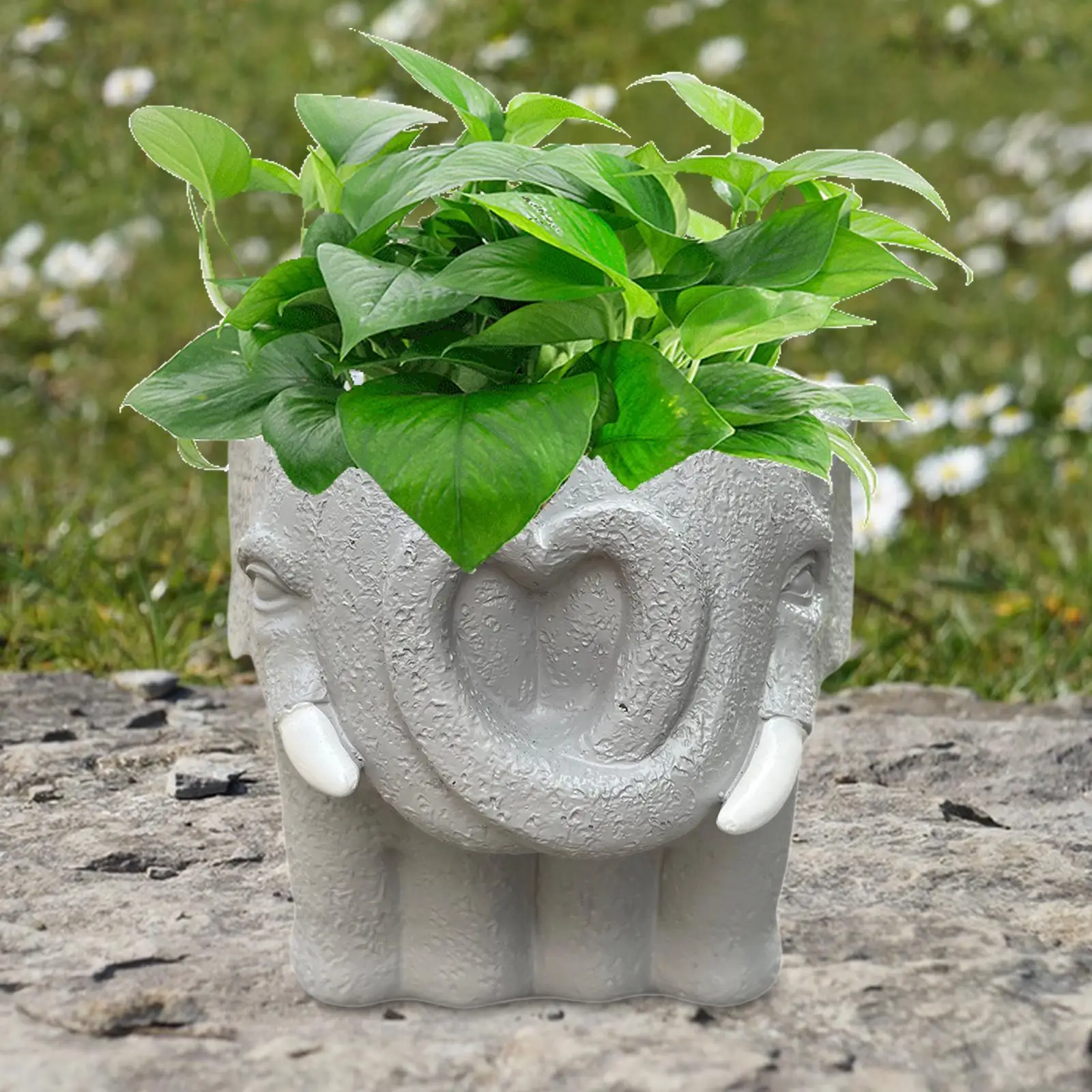 

Mini Flower Pot Decorative Cute 11x12cm Farmhouse Decor Ornament Flower Pot for Living Room Shelf Tabletop Windowsill Decor