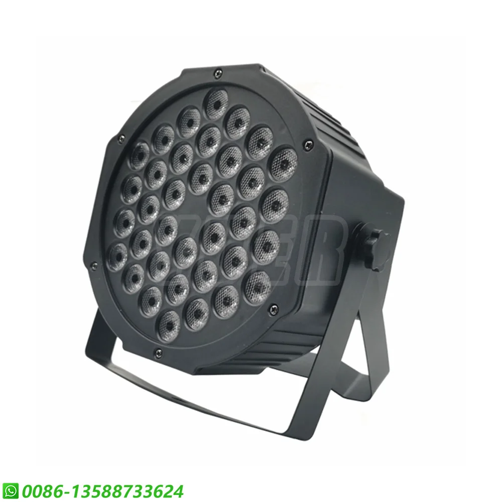 YUER-luz Par plana LED RGB de 36x3w, foco DMX con Control remoto, efecto estroboscópico de lavado para fiesta, discoteca, DJ, proyector de iluminación