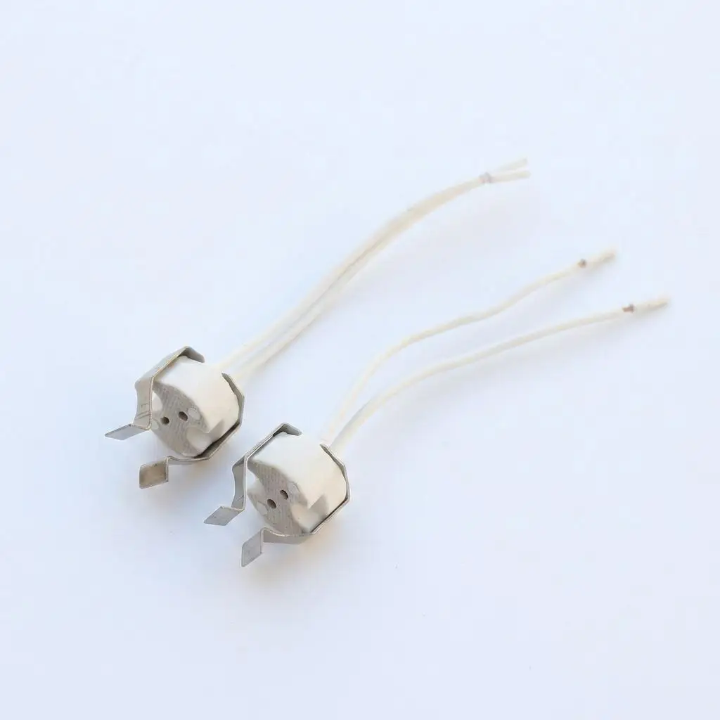 Ceramic MR16 Lamp Socket GU5.3 Base High Temperature Holder 10cm 15cm Wire for Halogen or LED Bulbs