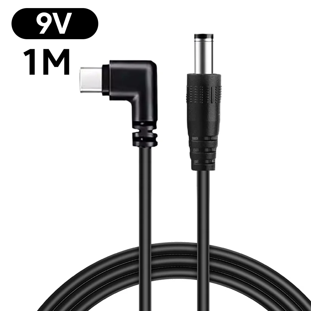 90 ° Winkel-USB-Typ-C-auf-DC-5,5x2,5mm-PD-Trigger-Kabel 3A 5/9/12/15/20V PD-Boost-Ladekabel für Laptop, Router, Kamera