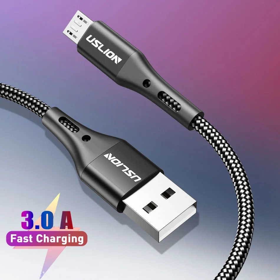 

3A Car Audio Speaker Cable 0.5m/1m/2m/3m USB to Micro Interface Data Cable Car Audio Charging Data Transmission Accessories