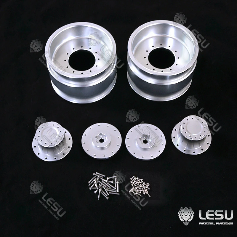 LESU for 1/16 1050 Fen Tractor Front And Rear Large And Small Wheels Made Of Aluminum Alloy CNC