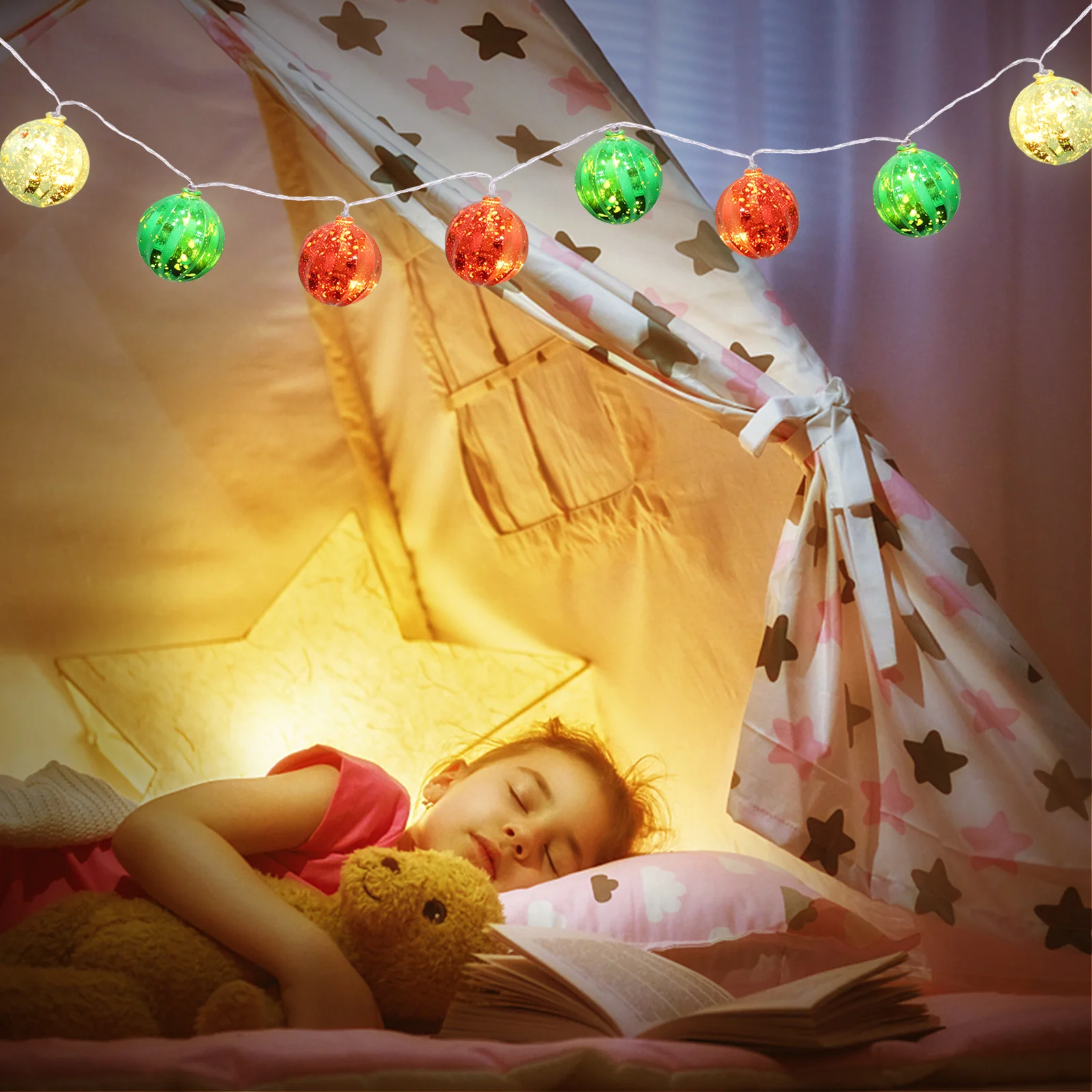 

Christmas Ball Fairy Light Exquisite Decorative Xmas String Light Warm Ambiance Bedroom Living Room Indoor Fairy Lights