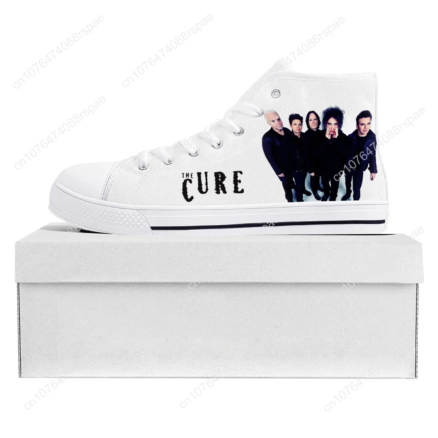 Cure Band The Robert Smith High Top Rock Sneakers di buona qualità uomo donna adolescente tela bianca Sneaker coppia scarpe personalizzate