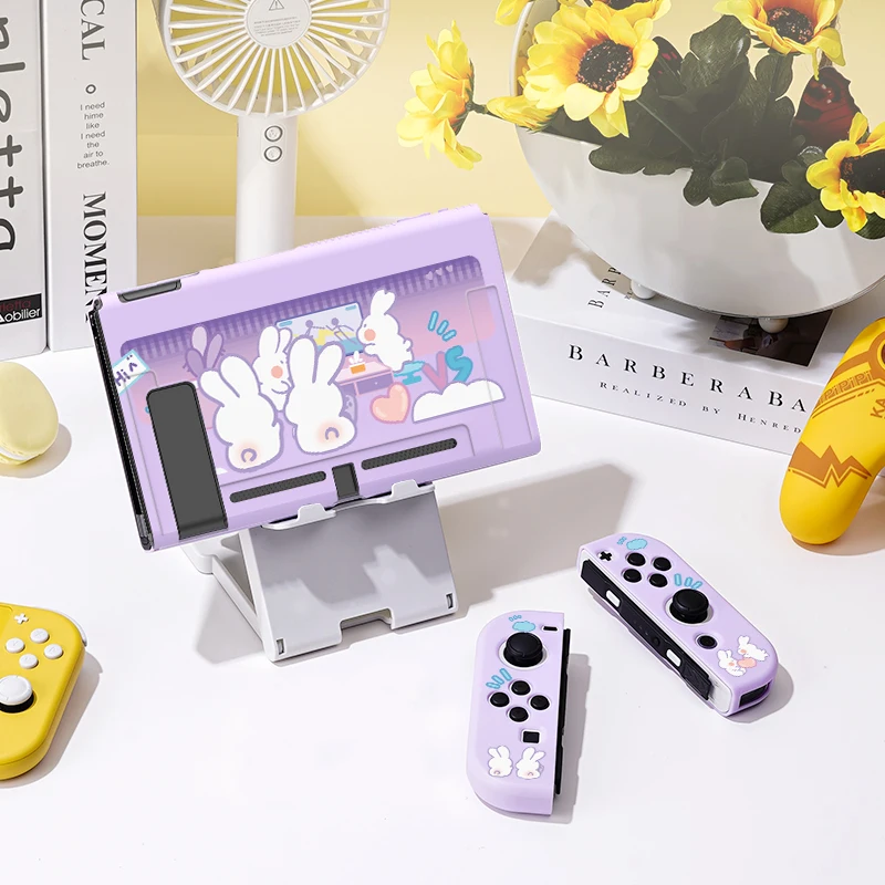 Rabbit Paper Race  Protective Case for Switch Oled, Soft TPU Slim Cover for Nintendo Switch Console,NS Game Accessorie