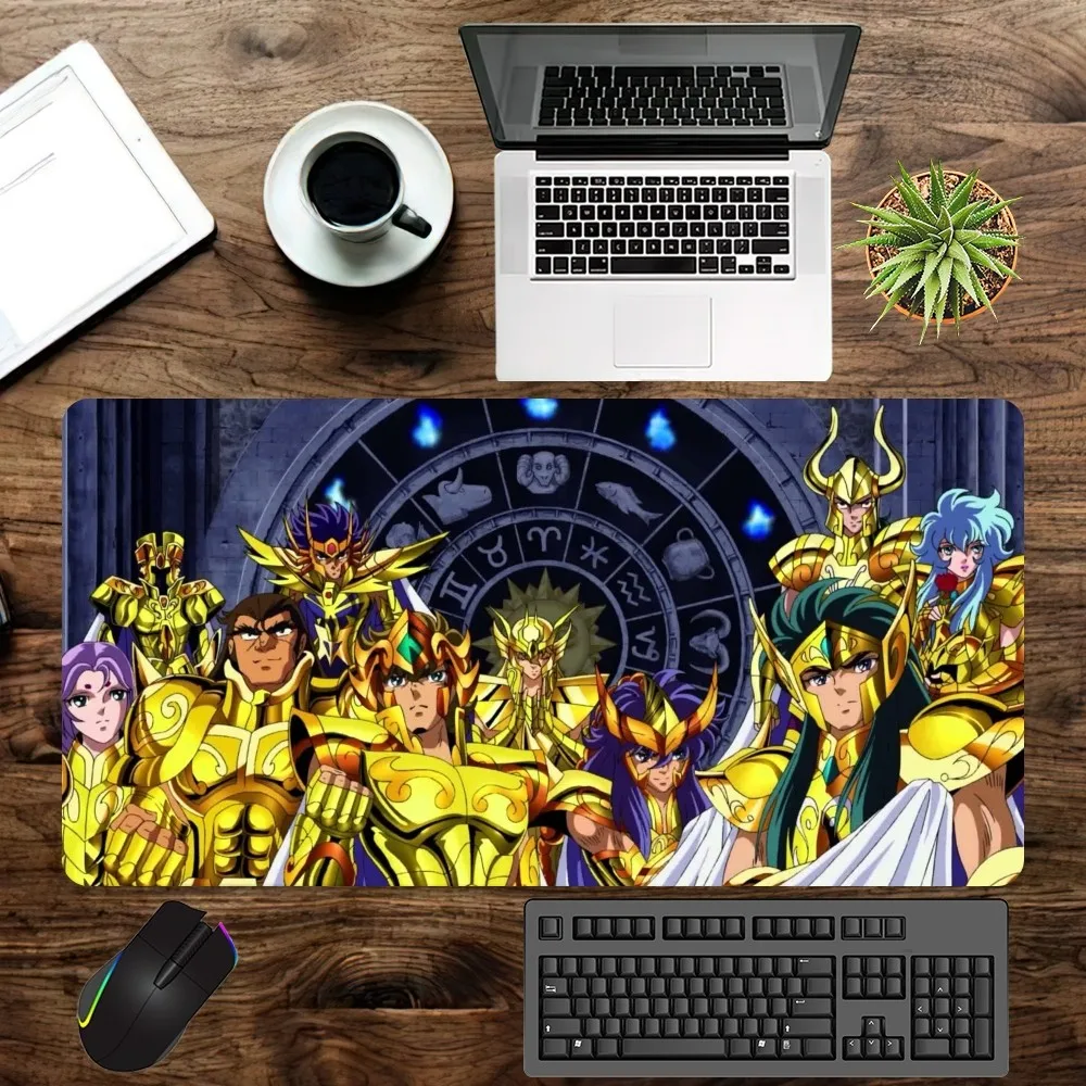 Anime S-Saint Seiya Mouse Pad office Large Small Computer pc Keyboard Rubber Game Anti-Slip Mice Mat big