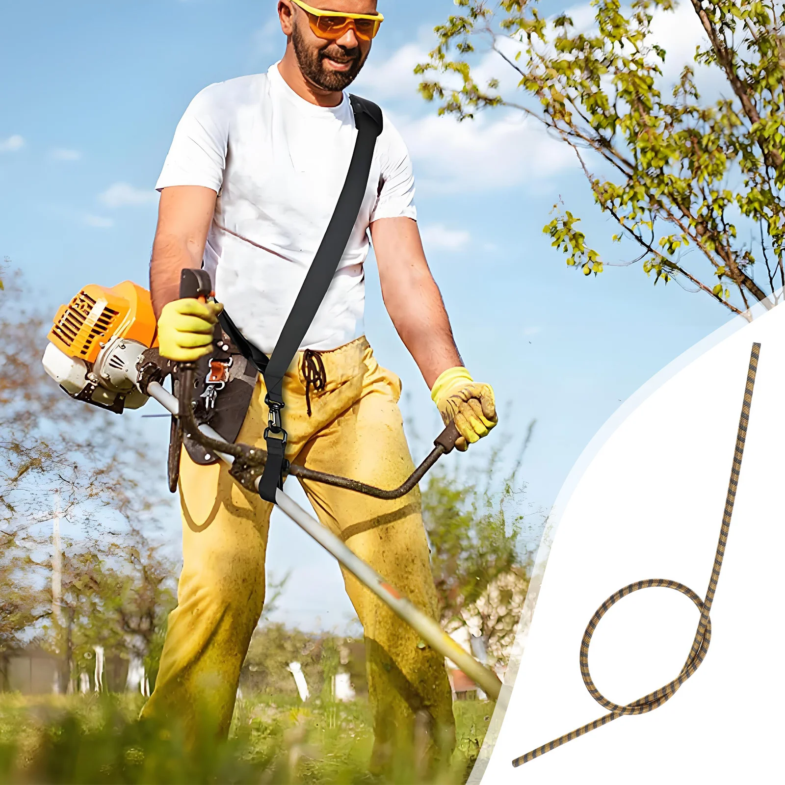 

Iron Brush Cutter Shaft Cable Replacement Lawn Mower Flexible Shaft Cable Part Tool Trimmer Brush Cutter Accessory