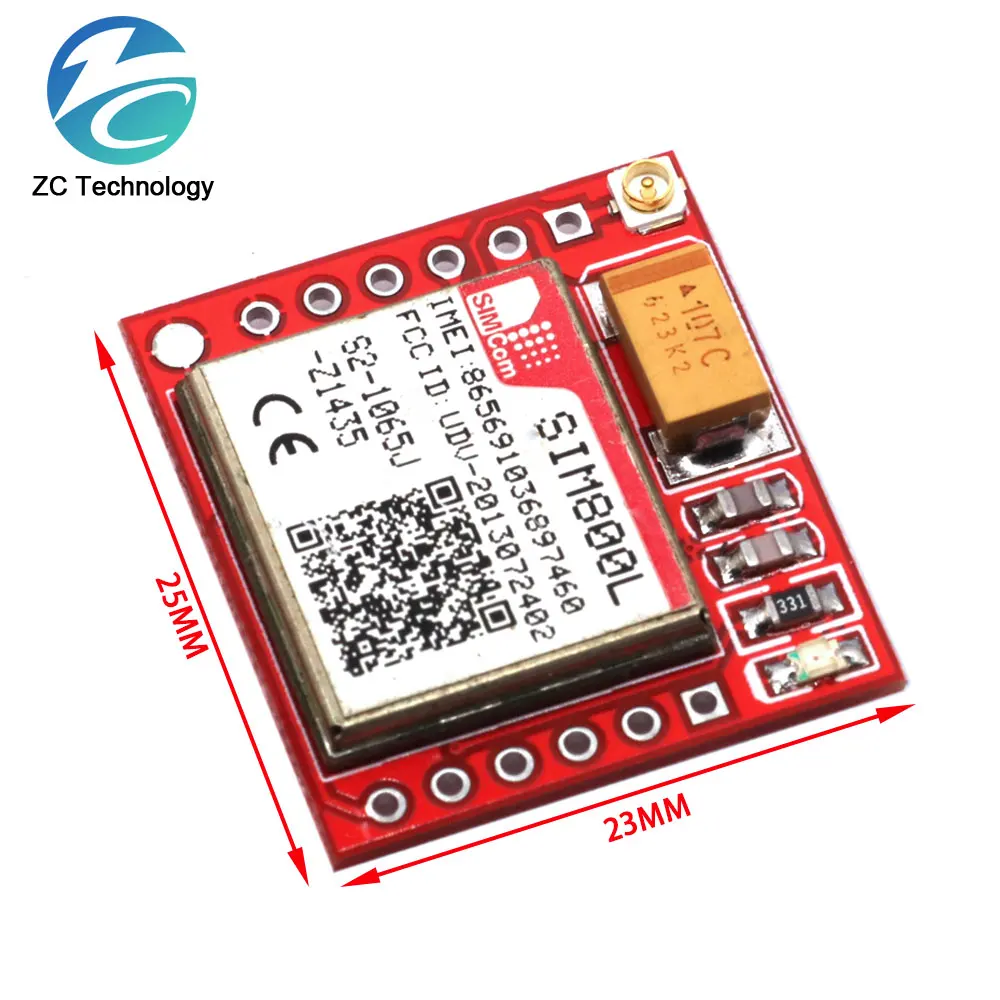 SIM800L GPRS moduł GSM rdzeń czterozakresowy Port szeregowy TTL interfejs IPX antena PCB karta Micro SIM dla Arduino Smart Phone