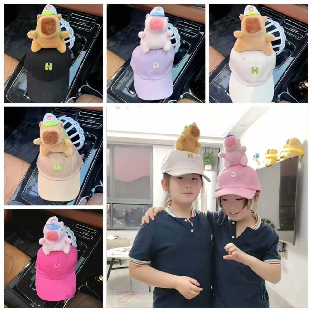 

Модная дышащая бейсболка с капибарой, регулируемая хлопковая детская фуражка, тонкая детская солнцезащитная кепка с вышитыми буквами, летняя шляпа