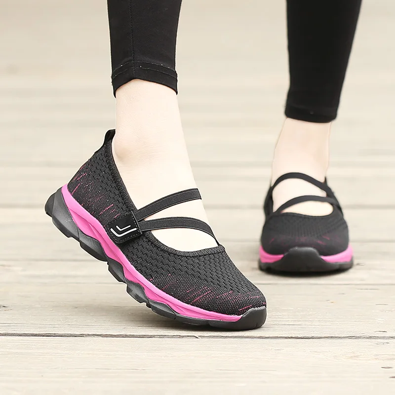 Women Flats Shoes Summer Mesh Sneakers Breathable Casual Shoes Women Loafers Lady Soft Walking Sneaker Boat Shoe Zapatos Mujer