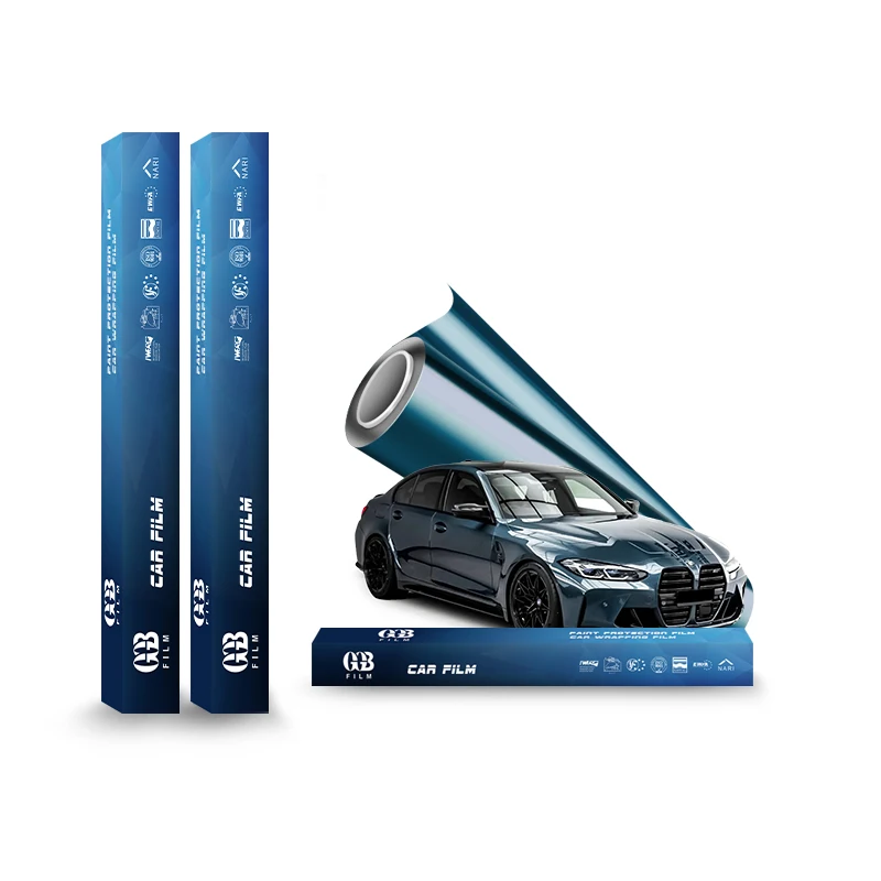 

TPU Self-Healing Anti-Scratch UV Proof Metallic Black Color Changing Car Wrap Glossy Vinyl Film for Body Covering