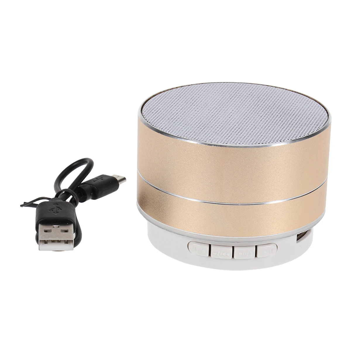 

Aluminum Alloy Wireless Speakers Outdoor portable Mini Metal Speaker with LED Lights Support (Golden)