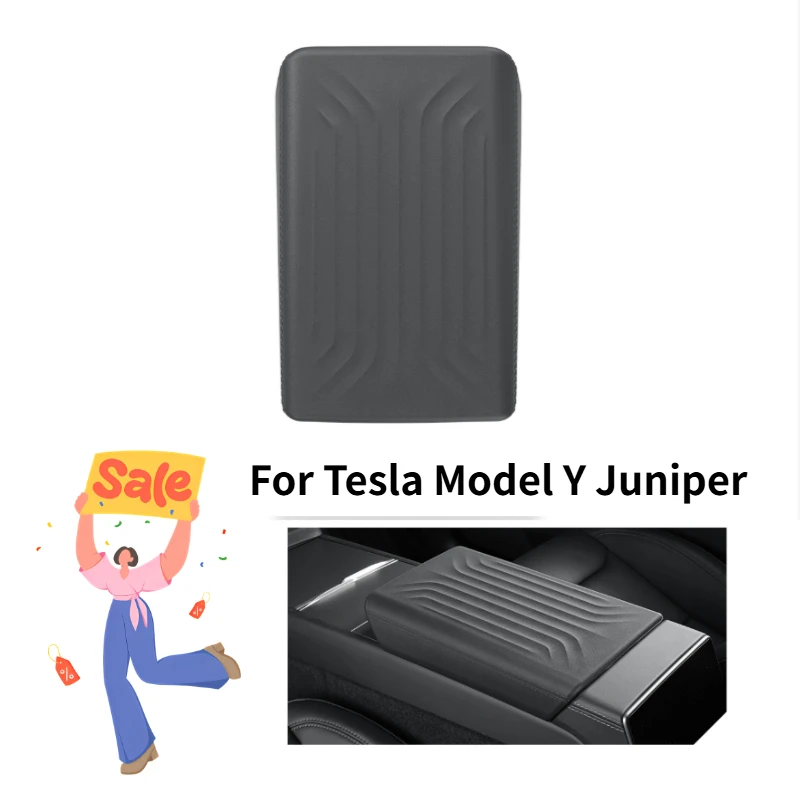 

Для Tesla Model Y Juniper 2025 Launch, чехол на подлокотник центральной консоли, износостойкая защита из ТПЭ, аксессуары для интерьера