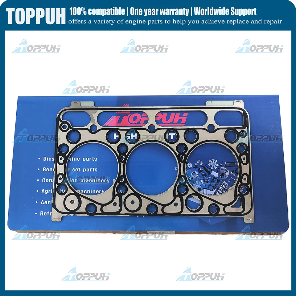 D1301 Cylinder head gasket for Kubota Engine L295DT L295F L305DT Tractor (Metal)