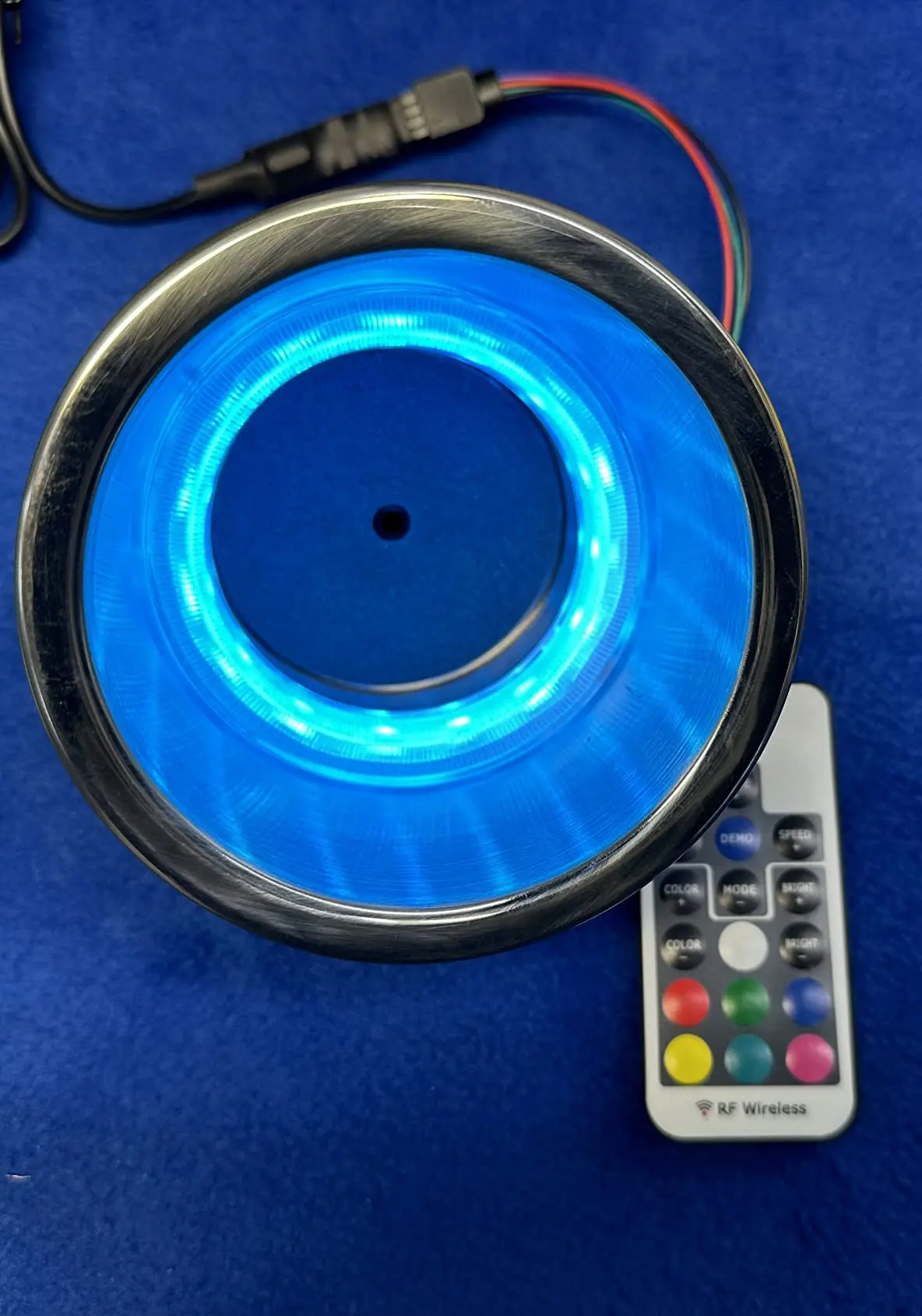 Accessories Cup Holder Insert, Stainless Steel with Drain for Marine Boat Rv Camper RGB LED Light Drink Cup Holder