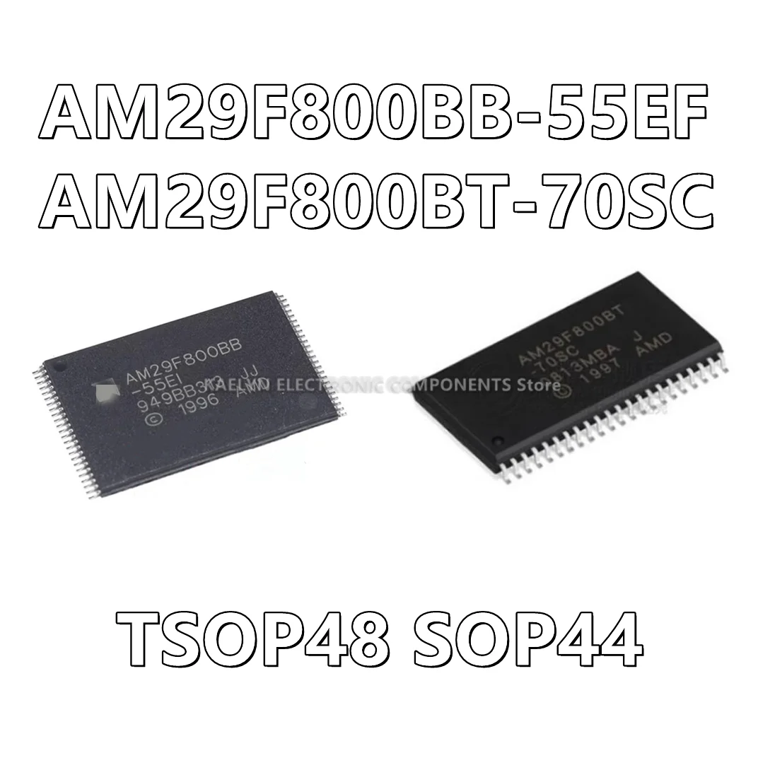 2Pcs/lot AM29F800BB-55EF TSOP48 AM29F800BT-70SC SI SOP44