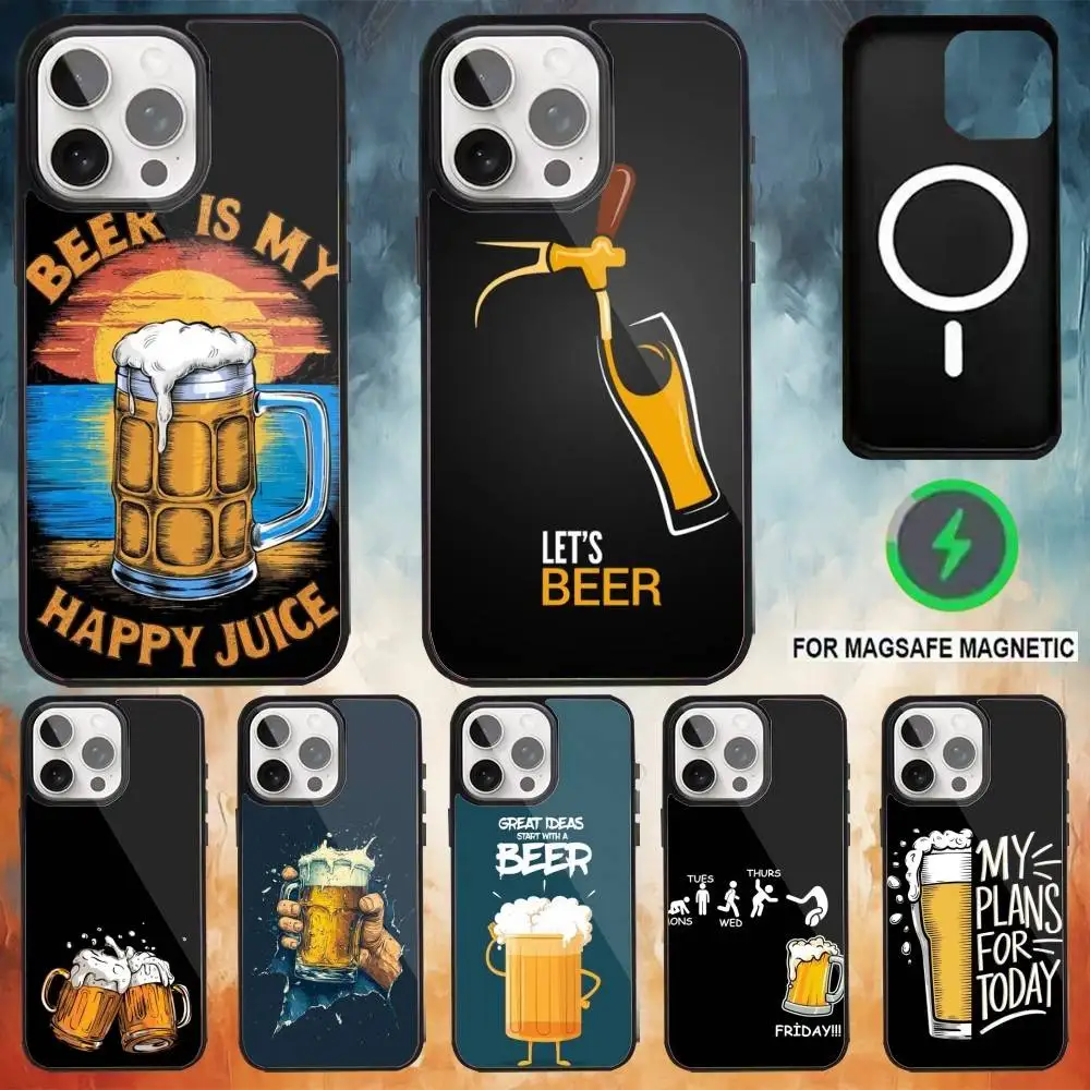 

Beer Alcohol Art Pattern Phone Case For iPhone 17,16,15,14,13,12,Plus,Pro,Max For Magsafe Magnetic Wireless Charge