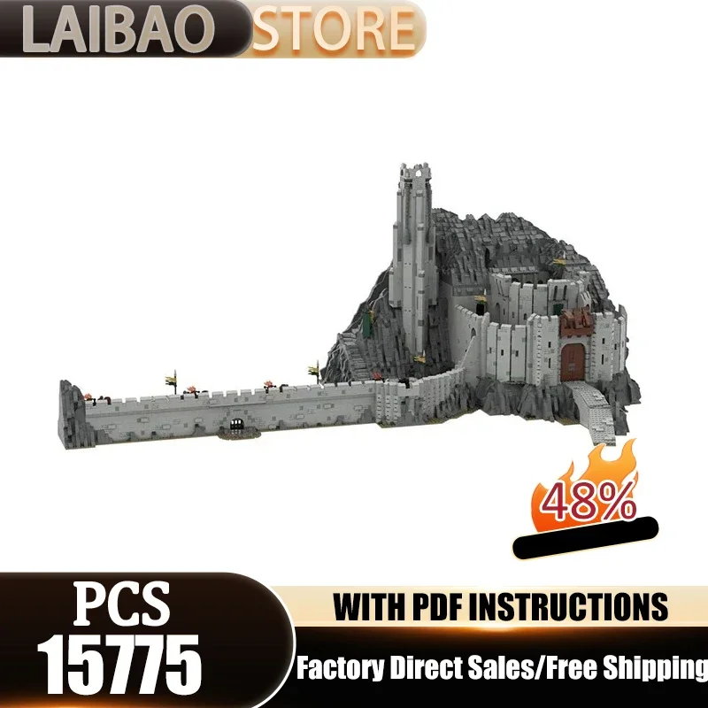 UCS Castle Deep Valley Model Moc Building Blocks Magical Rings Movie Scene Technology Bricks DIY Assembly Street View Toys Gifts
