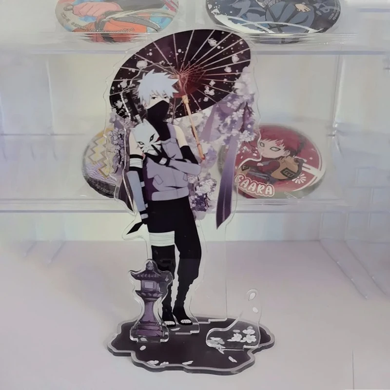 10cm/3.93in NARUTO Anime Akrylowe Podstawki Figurki Parasol Kakashi Kolekcjonerskie Dekoracje Pokojowe Prezenty Świąteczne