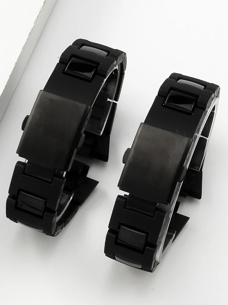 For Casio Square Watch Modified Plastic Steel Watchbands DW-6900 9600 Dw5600 GW-M561 16mm Frosted Anti-Allergy Accessories