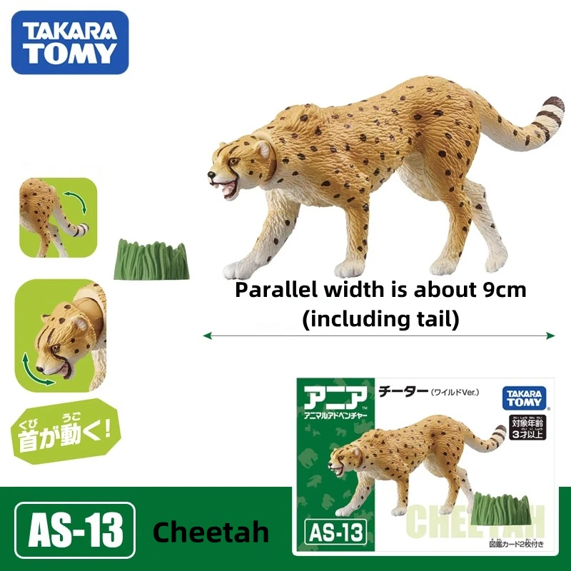 TOMY Anlia animal model meerkat lion cheetah figure simulation children's toy collection doll ornaments boy birthday gift