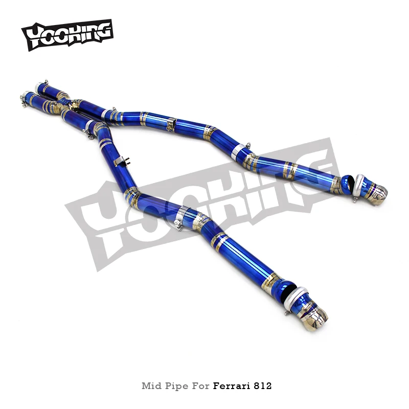 Yooking Exhaust Midpipe For Ferrari 812 V12 6.5L 2017-2020 Tuning Active Sound Titanium Exhaust Middle X Pipes System