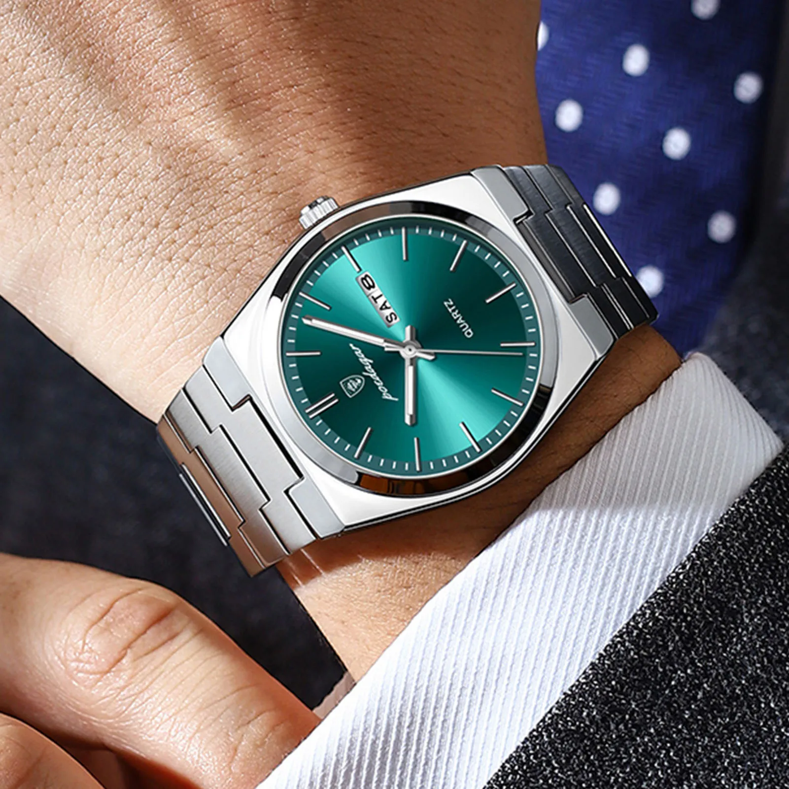 

Мужские деловые повседневные часы, ультратонкие, с легко читаемым циферблатом и календарем, наручные часы для встреч и свиданий, на годовщину.