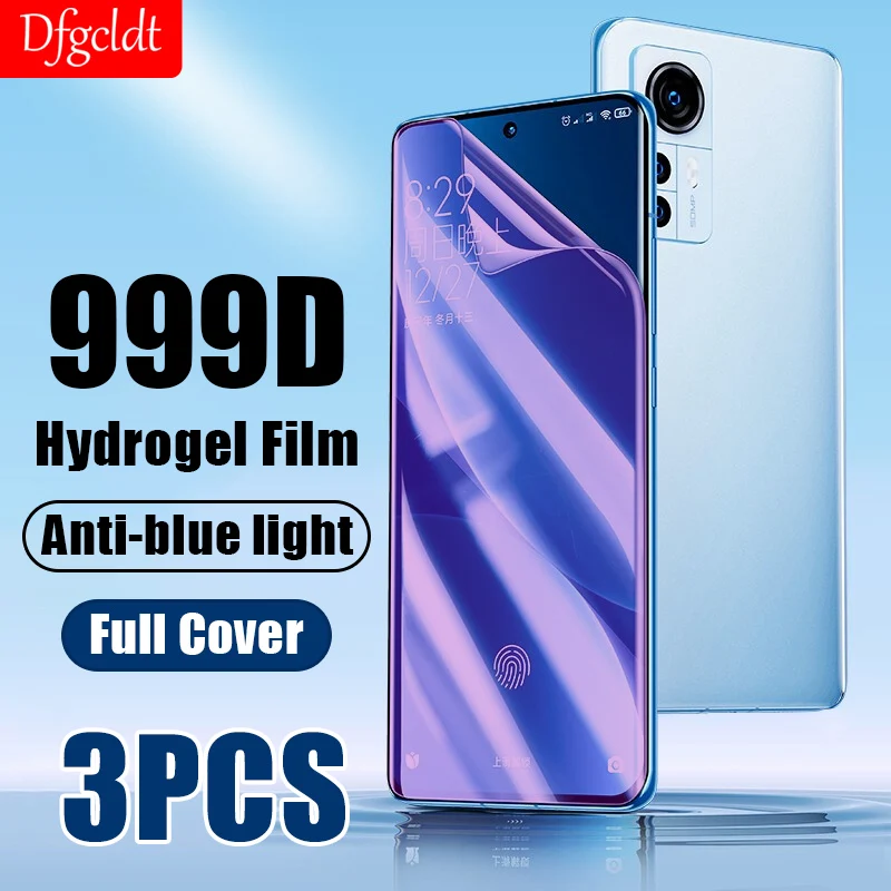 Full Cover Anti blue Light Hydrogel Film for Xiaomi 12 12x Poco F3 X3 Nfc X4 M4 Screen Protector Redmi Note 11 11E 10S 9 8 7 Pro