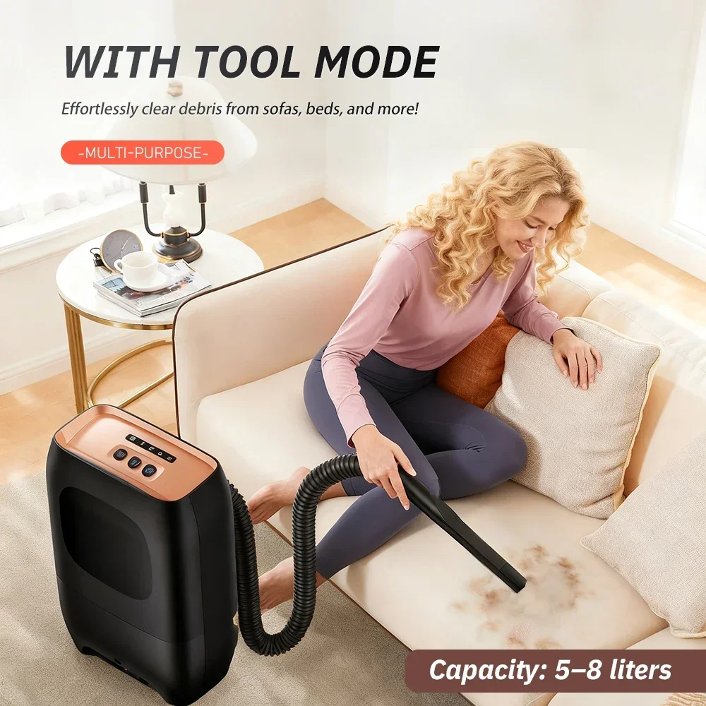 Touchless Automatic Dust Cleaner - High-performance Vacuum Dustpan with 5-layer Filter & Large Dustbin for Home Use