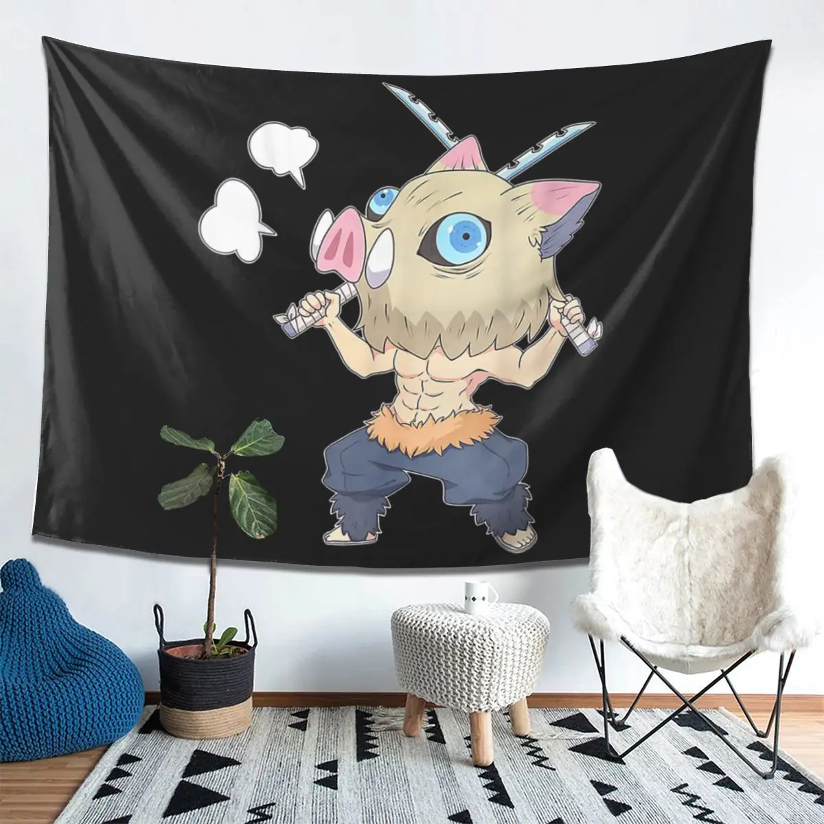 Slayer Demon Anime Teams Tapestry Wall Hanging Aesthetic Home Decoration Tapestries for Dorm Room