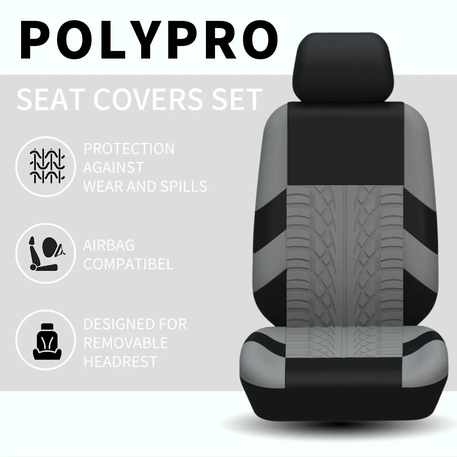 Coprisedili per auto Set completo panca posteriore divisa anteriore per auto Universal Cloth SUV Sedan Van Automotive Interior Covers