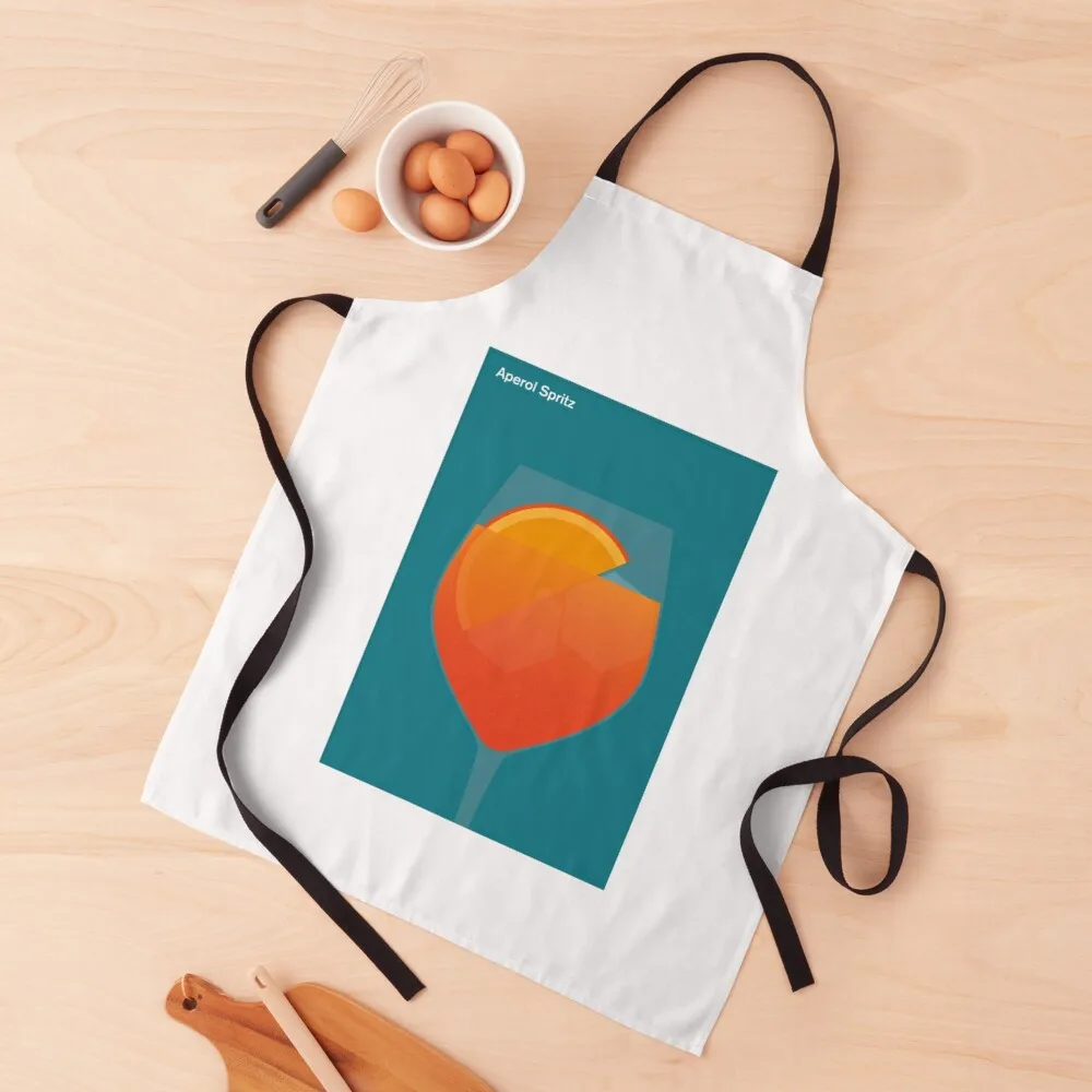 

Aperol Spritz Cocktail Apron Chef Uniform Woman nail tech supplies Manicurists Apron