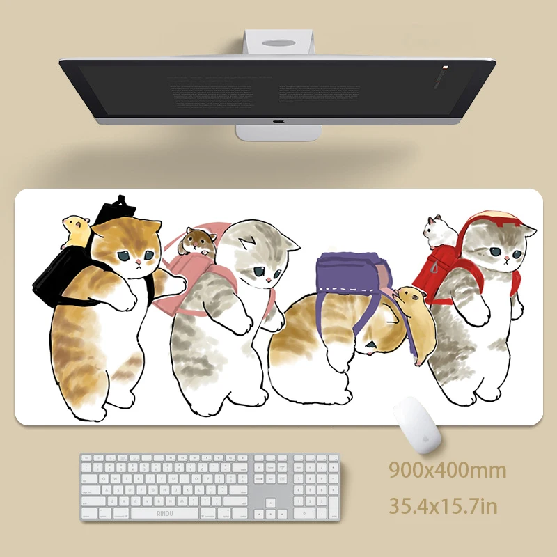 

Large Mouse Mat Mousepads Gamer Keyboard Mat Desk Pad Table Mat Cute Cat Big Mousepad Pc HD Mouse Pad Desk Mat Mouse Mat