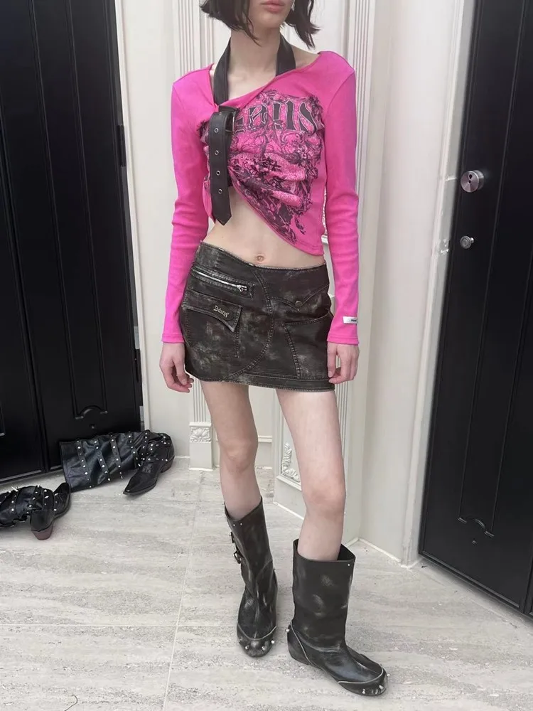 

Женская трикотажная базовая кофта 24ans, весна 2024, оригинальный дизайн, для повседневной носки, с длинным рукавом, приталенная, из смесового хлопка