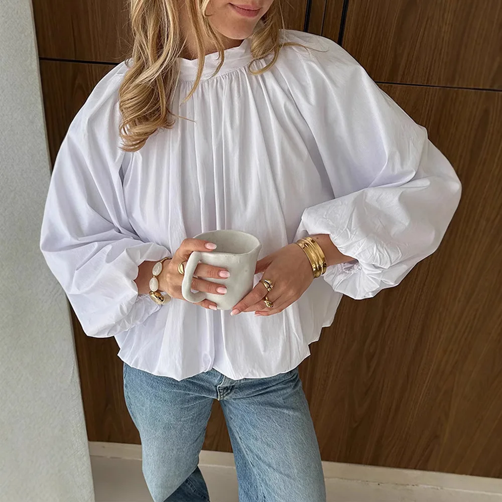

2025 Loose Fashion Casual Backless Bow Style Top New Cotton